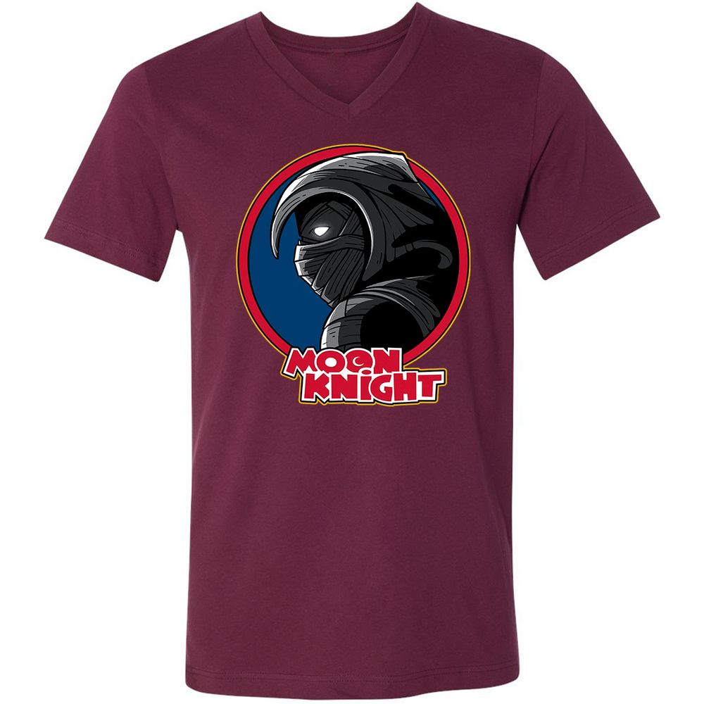 Unisex V-Neck T-Shirt - JK8B38EV - Maroon - 6