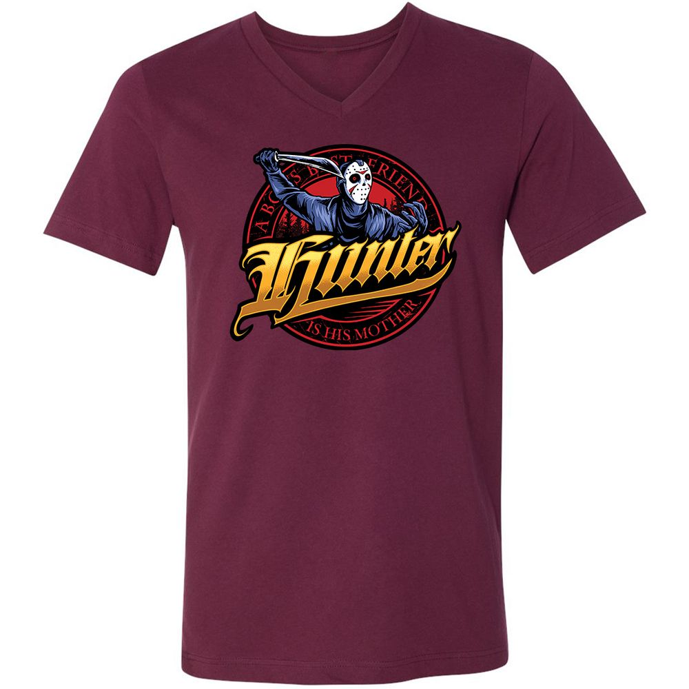 Unisex V-Neck T-Shirt - VP31ZNWY - Maroon - 6