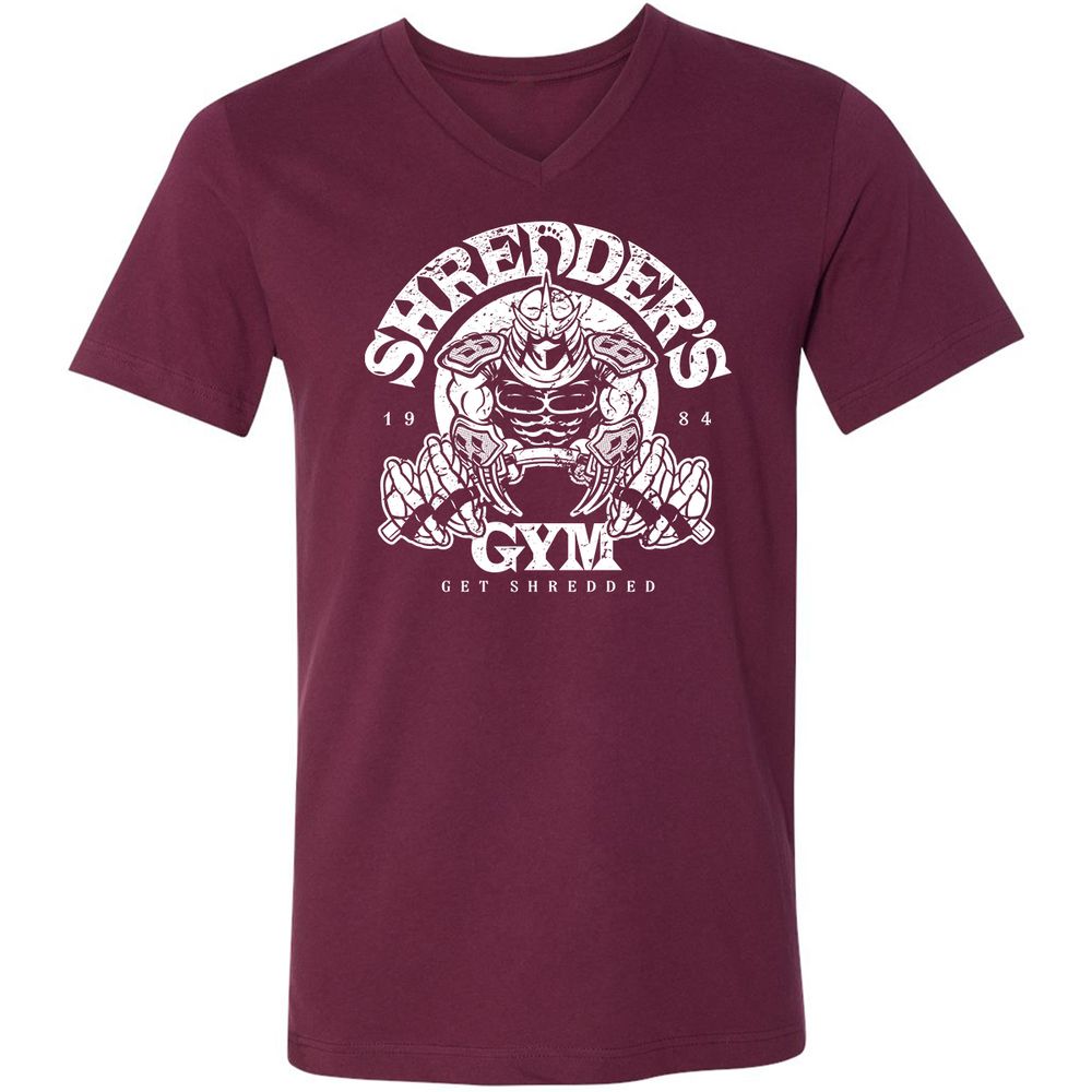 Unisex V-Neck T-Shirt - 2BXEMXCY - Maroon - 6