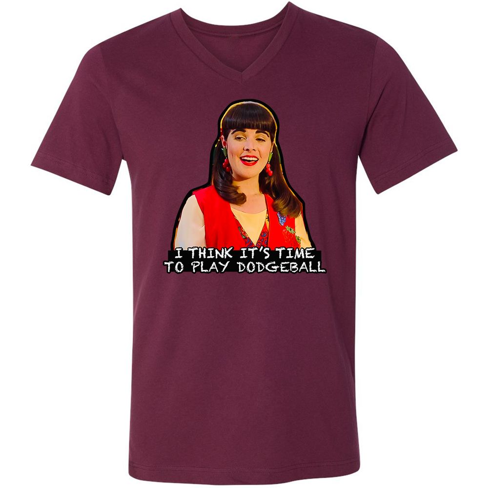 Unisex V-Neck T-Shirt - CNMR5UGP - Maroon - 6