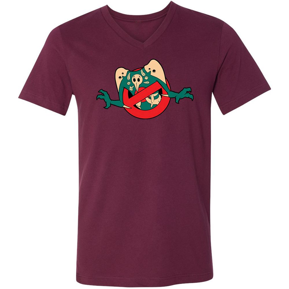 Unisex V-Neck T-Shirt - KWGTEPTV - Maroon - 6