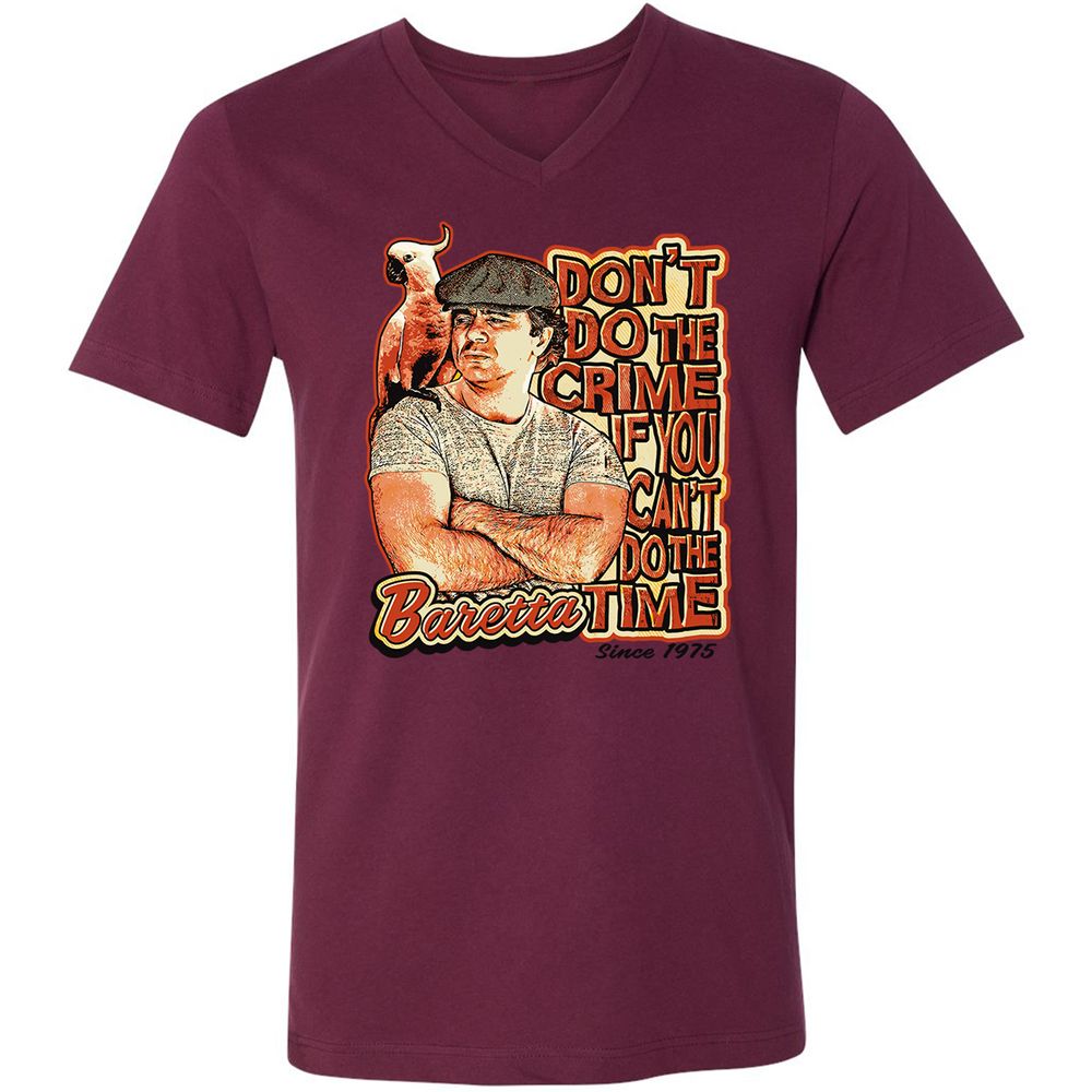 Unisex V-Neck T-Shirt - RZCLDQHH - Maroon - 6