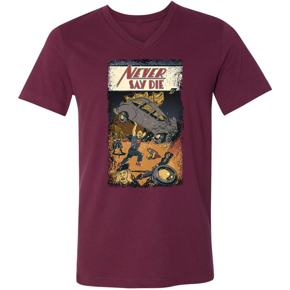 Unisex V-Neck T-Shirt - 2JSP4CGS - Maroon - 6