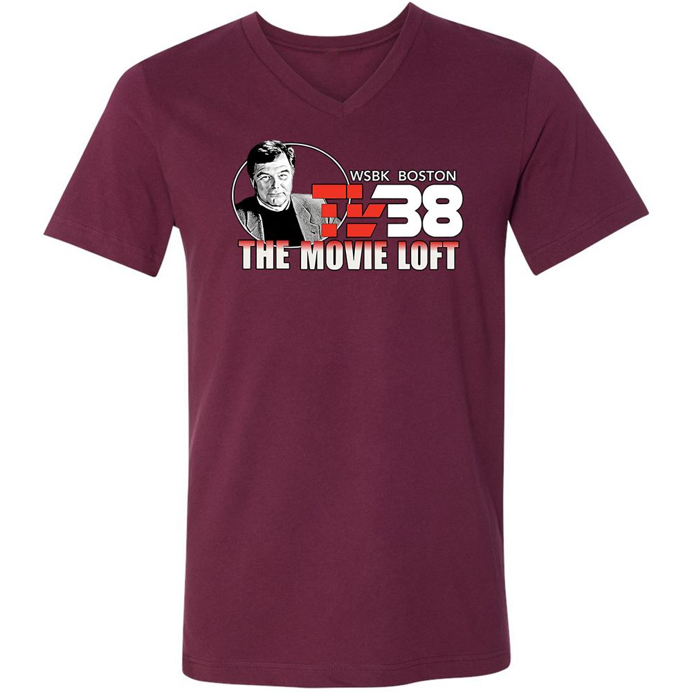 Unisex V-Neck T-Shirt - JQXRQ16J - Maroon - 6