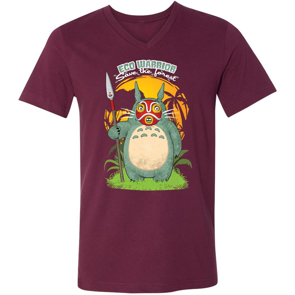 Unisex V-Neck T-Shirt - 5VJPTVG3 - Maroon - 6