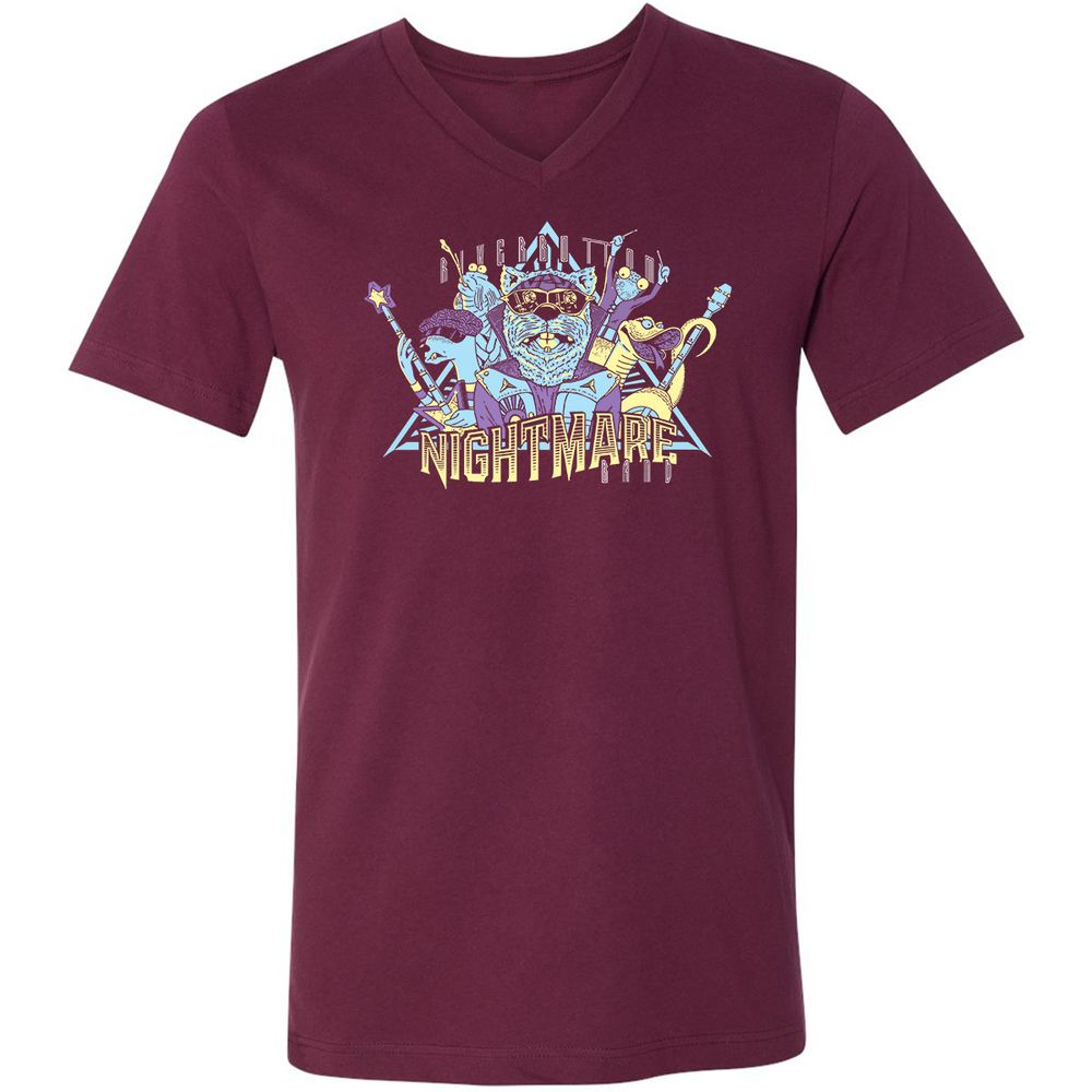 Unisex V-Neck T-Shirt - 3NJR17NU - Maroon - 6