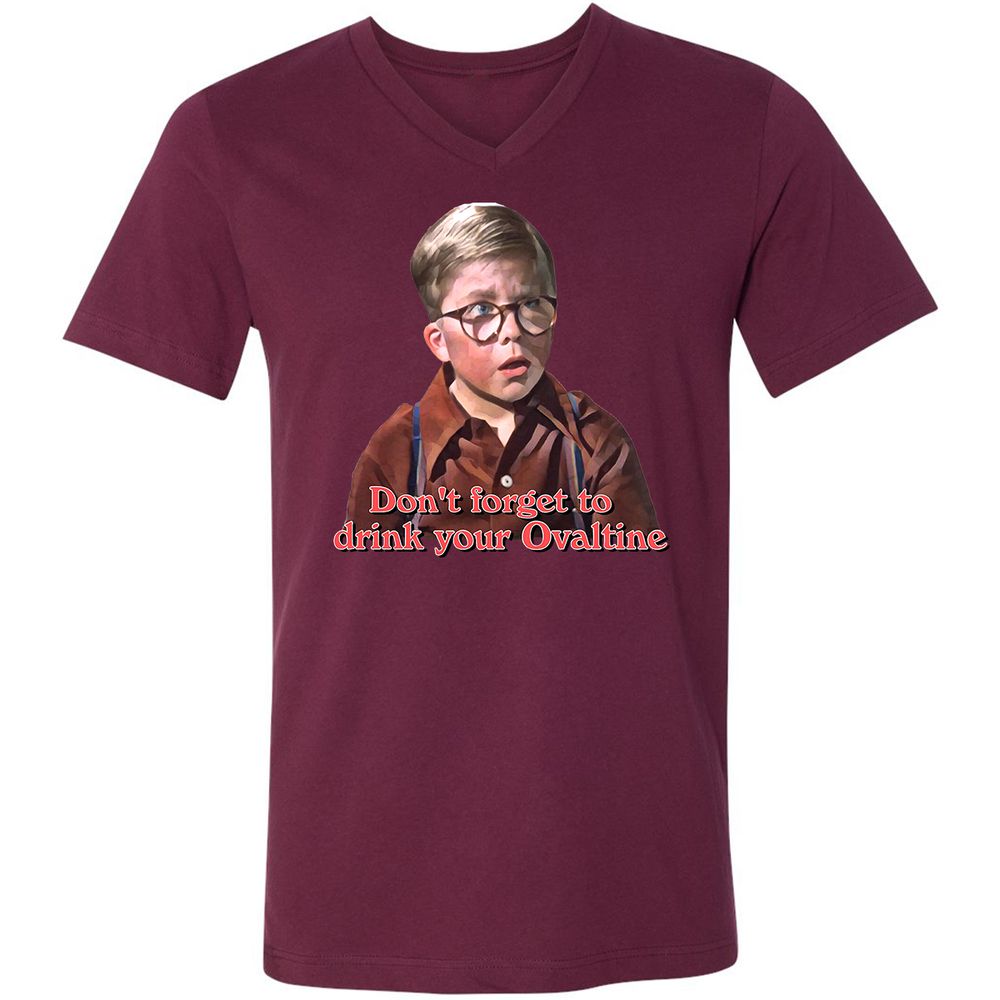 Unisex V-Neck T-Shirt - C8Y5D8T6 - Maroon - 6