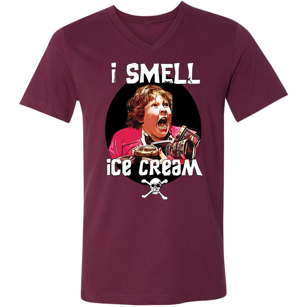 Unisex V-Neck T-Shirt - W488UG2D - Maroon - 6