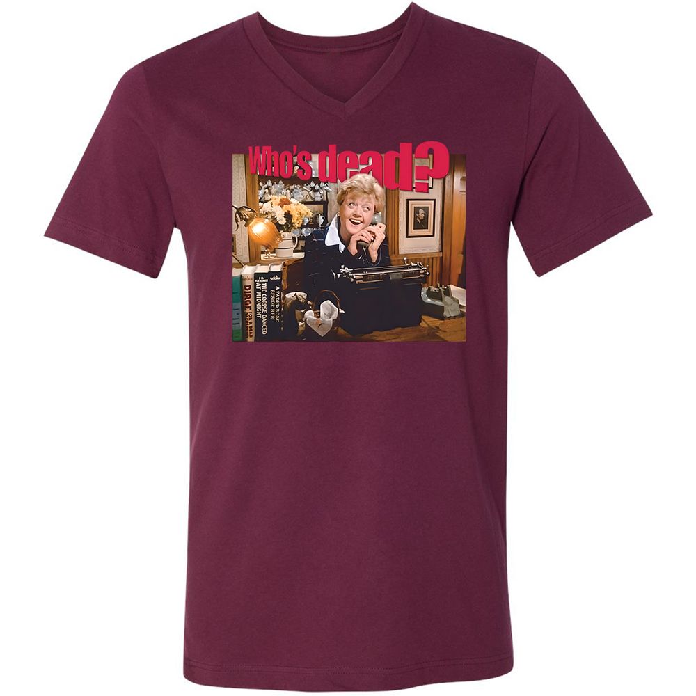 Unisex V-Neck T-Shirt - UB5ENW4S - Maroon - 6