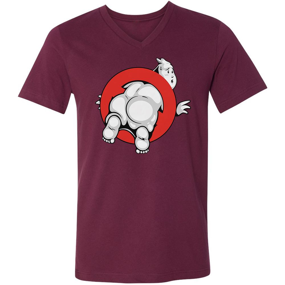 Unisex V-Neck T-Shirt - S8EUNX6Z - Maroon - 6