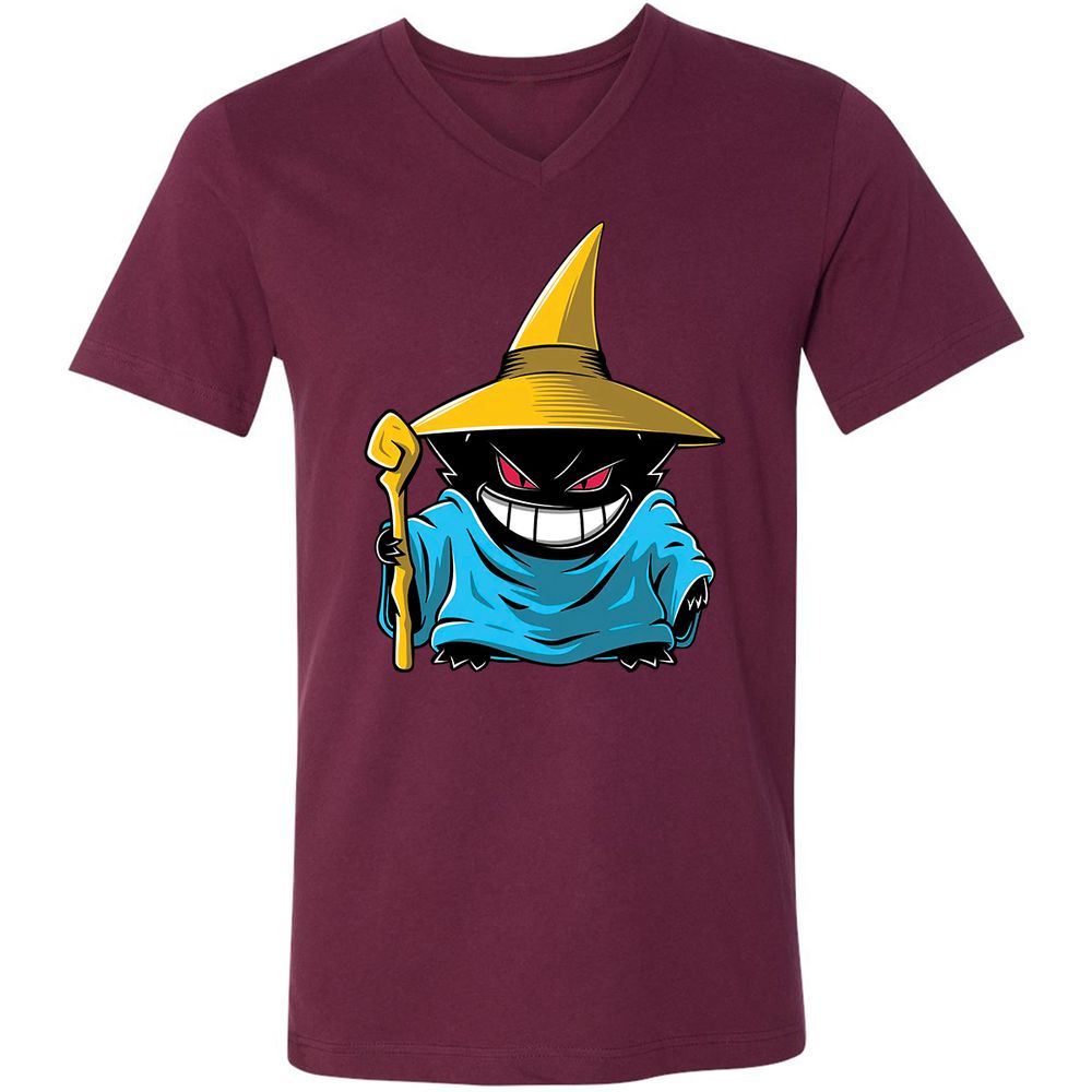 Unisex V-Neck T-Shirt - C86A9E5K - Maroon - 6