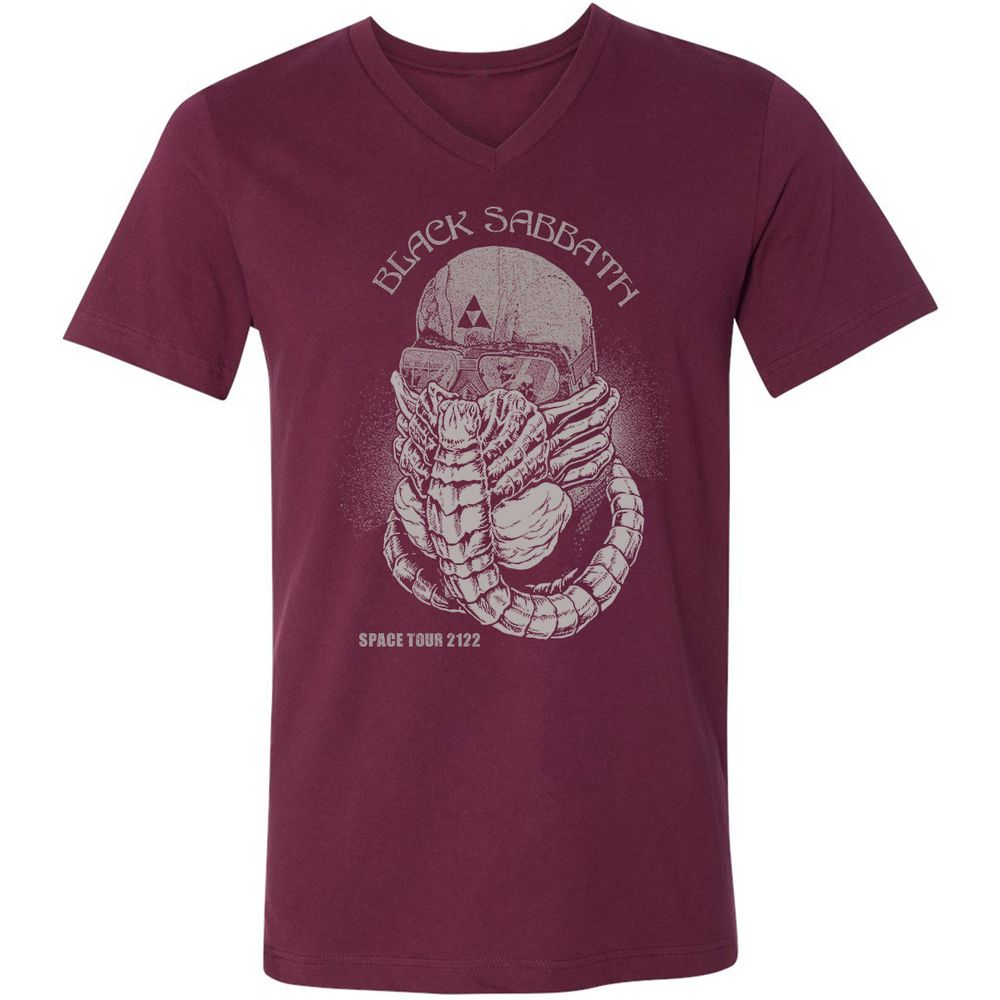 Unisex V-Neck T-Shirt - LQ8MRMA3 - Maroon - 6