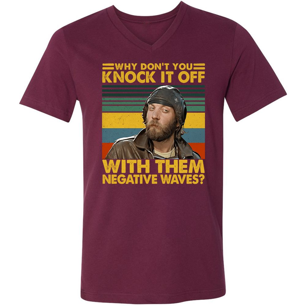 Unisex V-Neck T-Shirt - PHW6P4XN - Maroon - 6