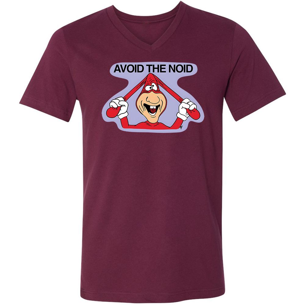 Unisex V-Neck T-Shirt - X6ZQWS5R - Maroon - 6