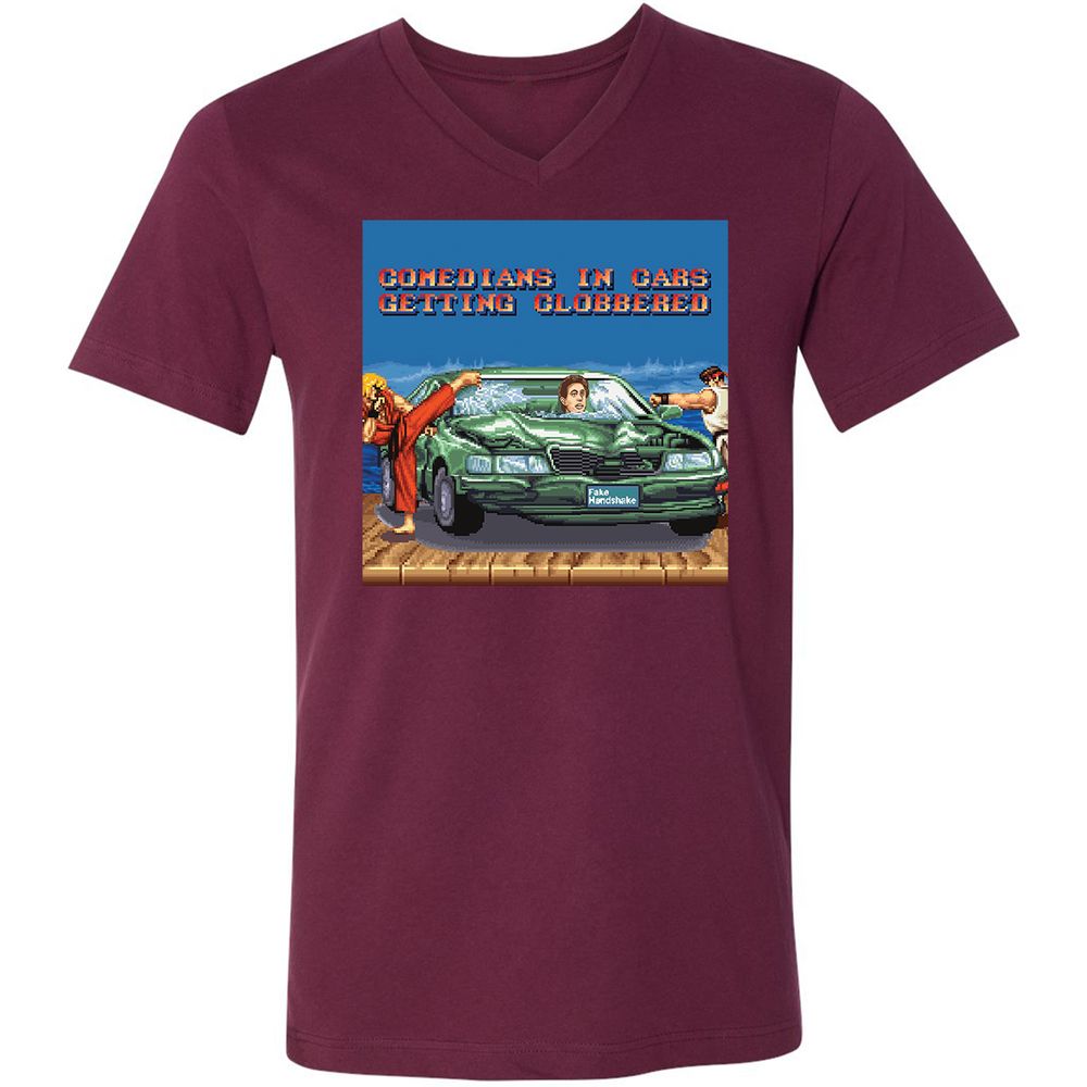 Unisex V-Neck T-Shirt - 9V252CMT - Maroon - 6