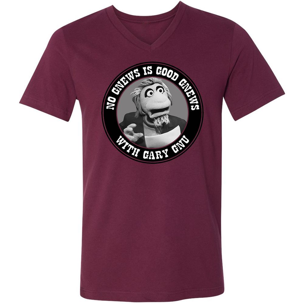 Unisex V-Neck T-Shirt - HRS8AT7S - Maroon - 6