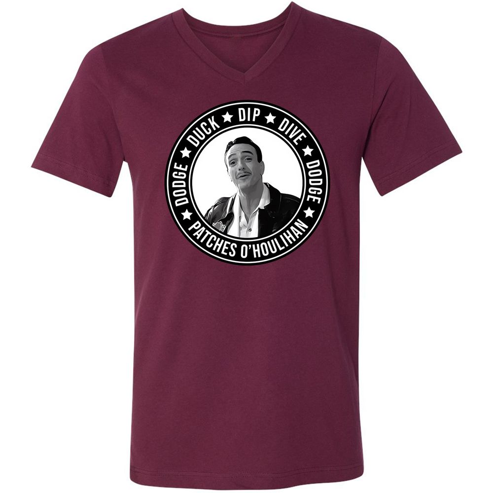 Unisex V-Neck T-Shirt - WHCH8HE1 - Maroon - 6