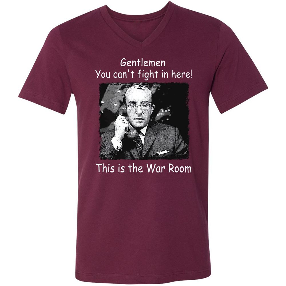 Unisex V-Neck T-Shirt - ZUH4Y8XN - Maroon - 6
