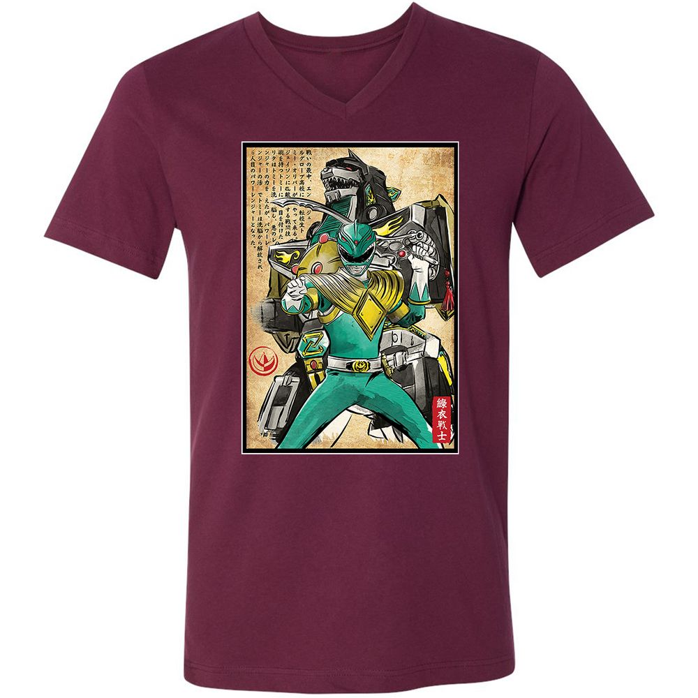 Unisex V-Neck T-Shirt - DZQ78WQ7 - Maroon - 6