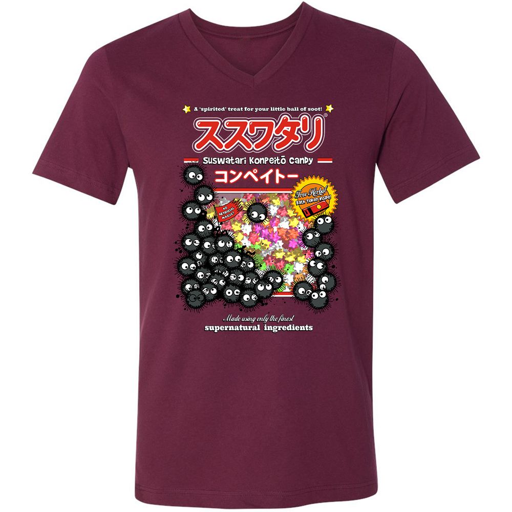 Unisex V-Neck T-Shirt - ZXHU5ZQF - Maroon - 6