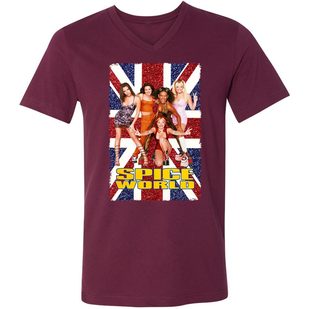 Unisex V-Neck T-Shirt - FY1TSFNE - Maroon - 6
