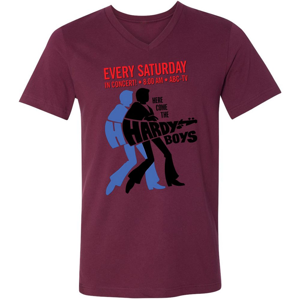 Unisex V-Neck T-Shirt - N1D6HXYE - Maroon - 6