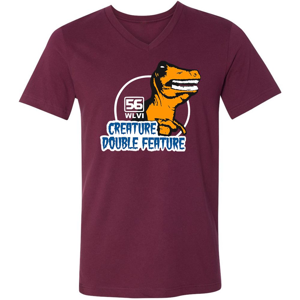 Unisex V-Neck T-Shirt - HKBUA54S - Maroon - 6
