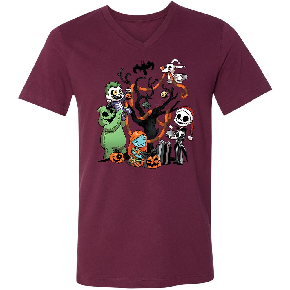 Unisex V-Neck T-Shirt - N5VNT14P - Maroon - 6