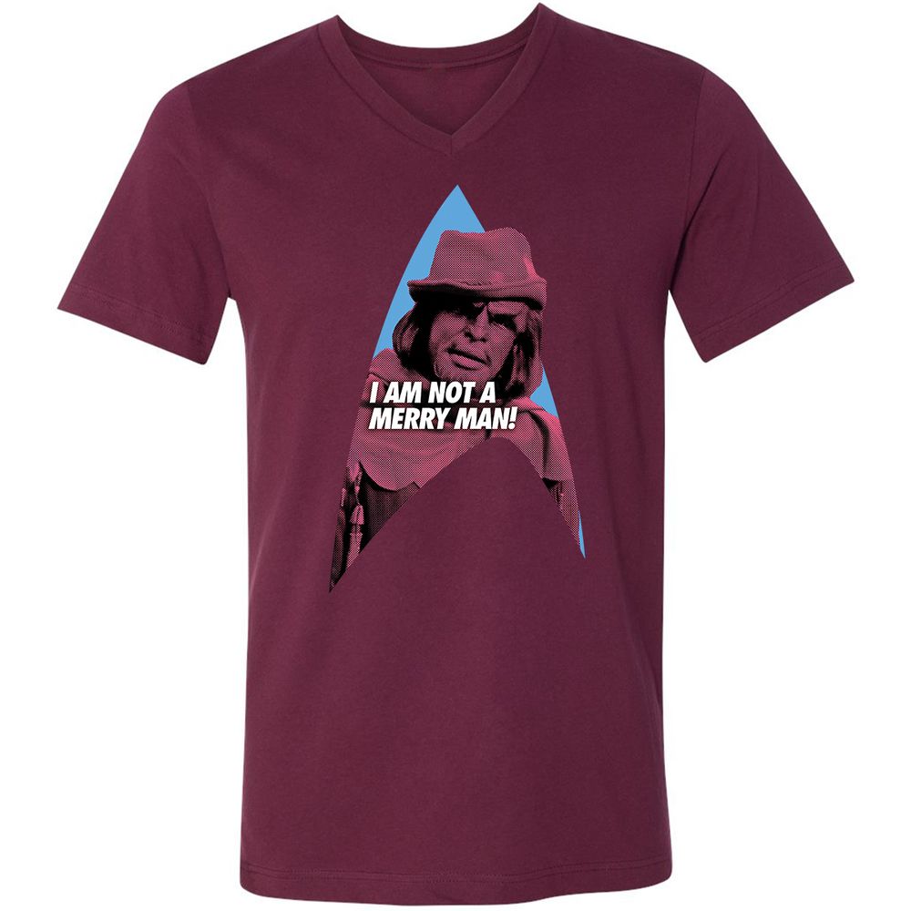 Unisex V-Neck T-Shirt - 81ZMQ83P - Maroon - 6