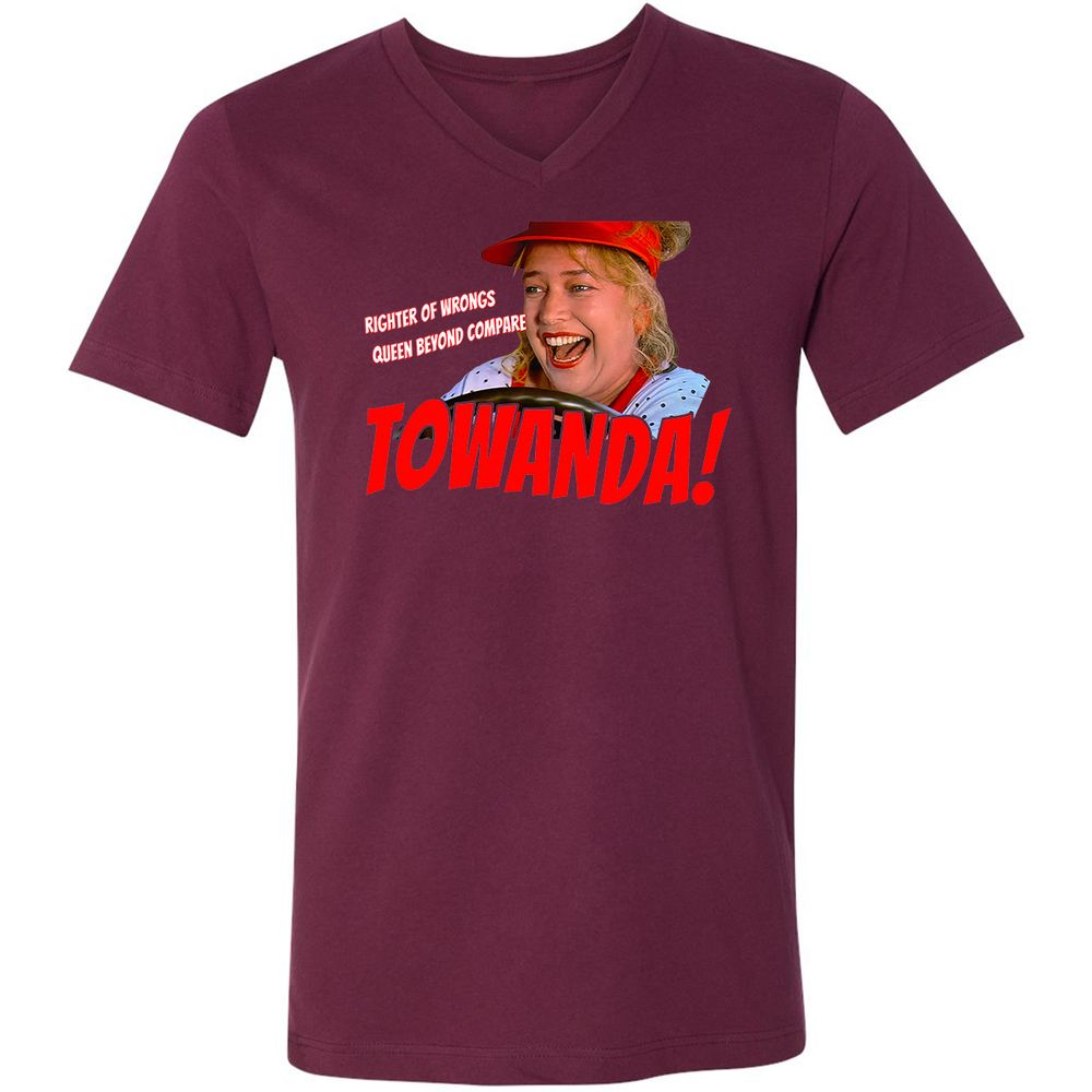 Unisex V-Neck T-Shirt - 3XM224NL - Maroon - 6