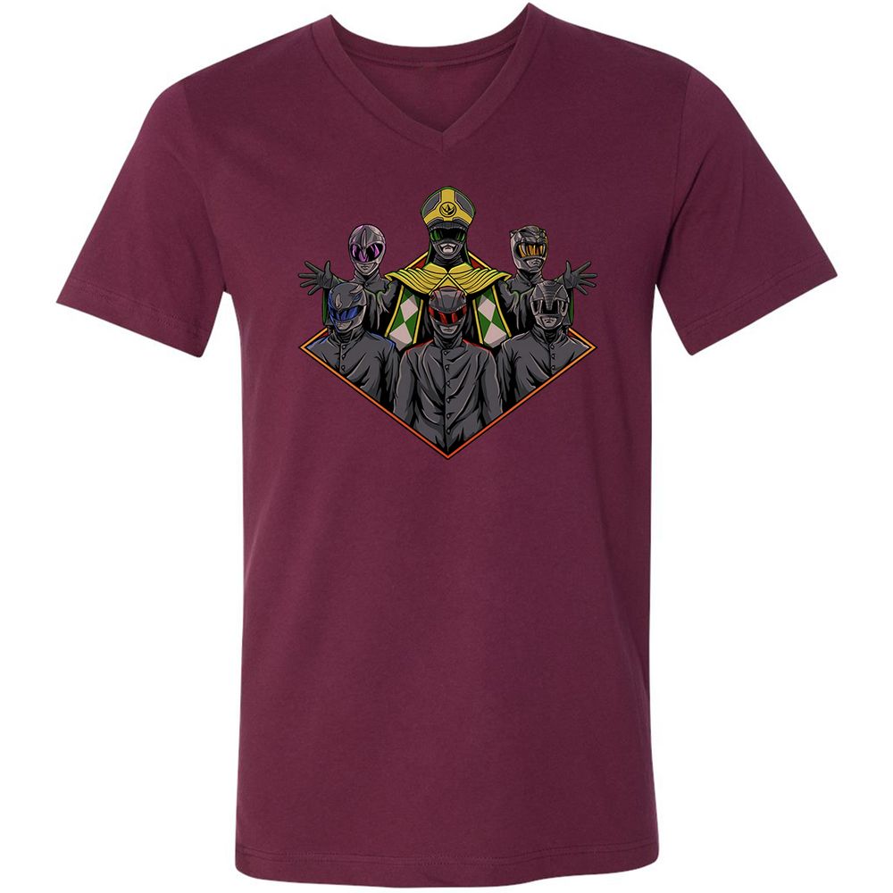 Unisex V-Neck T-Shirt - M84R9EEN - Maroon - 6