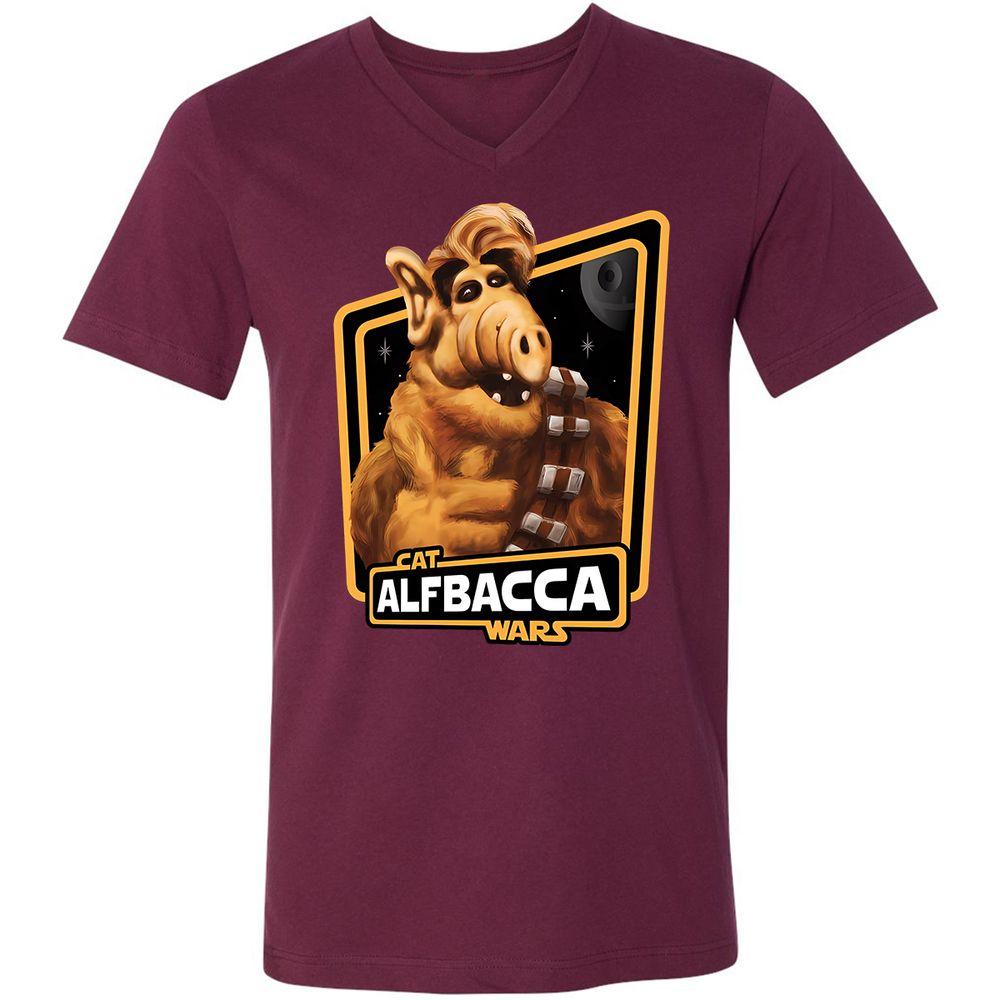 Unisex V-Neck T-Shirt - T81EWLAG - Maroon - 6