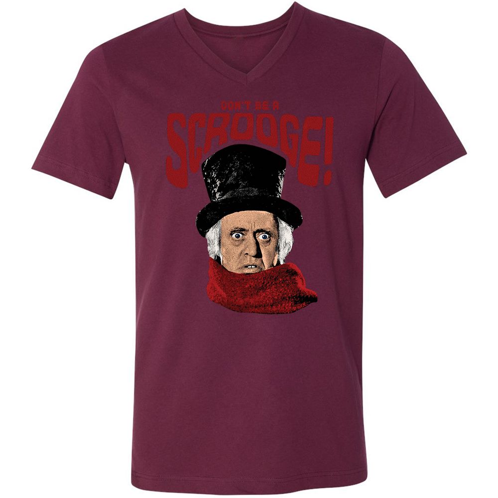 Unisex V-Neck T-Shirt - ZGYCX9JE - Maroon - 6