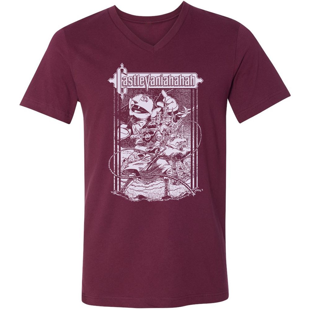 Unisex V-Neck T-Shirt - UL187RWZ - Maroon - 6