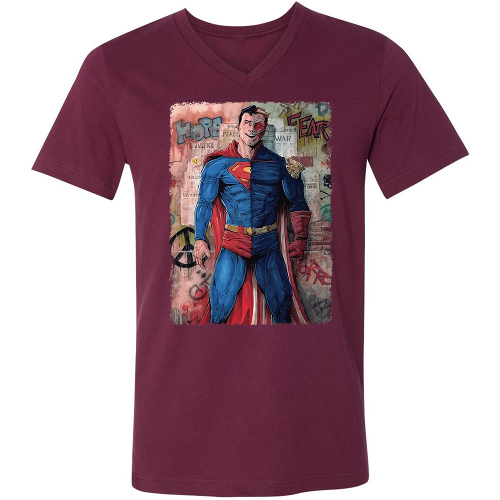 Unisex V-Neck T-Shirt - PNHNVH5B - Maroon - 6