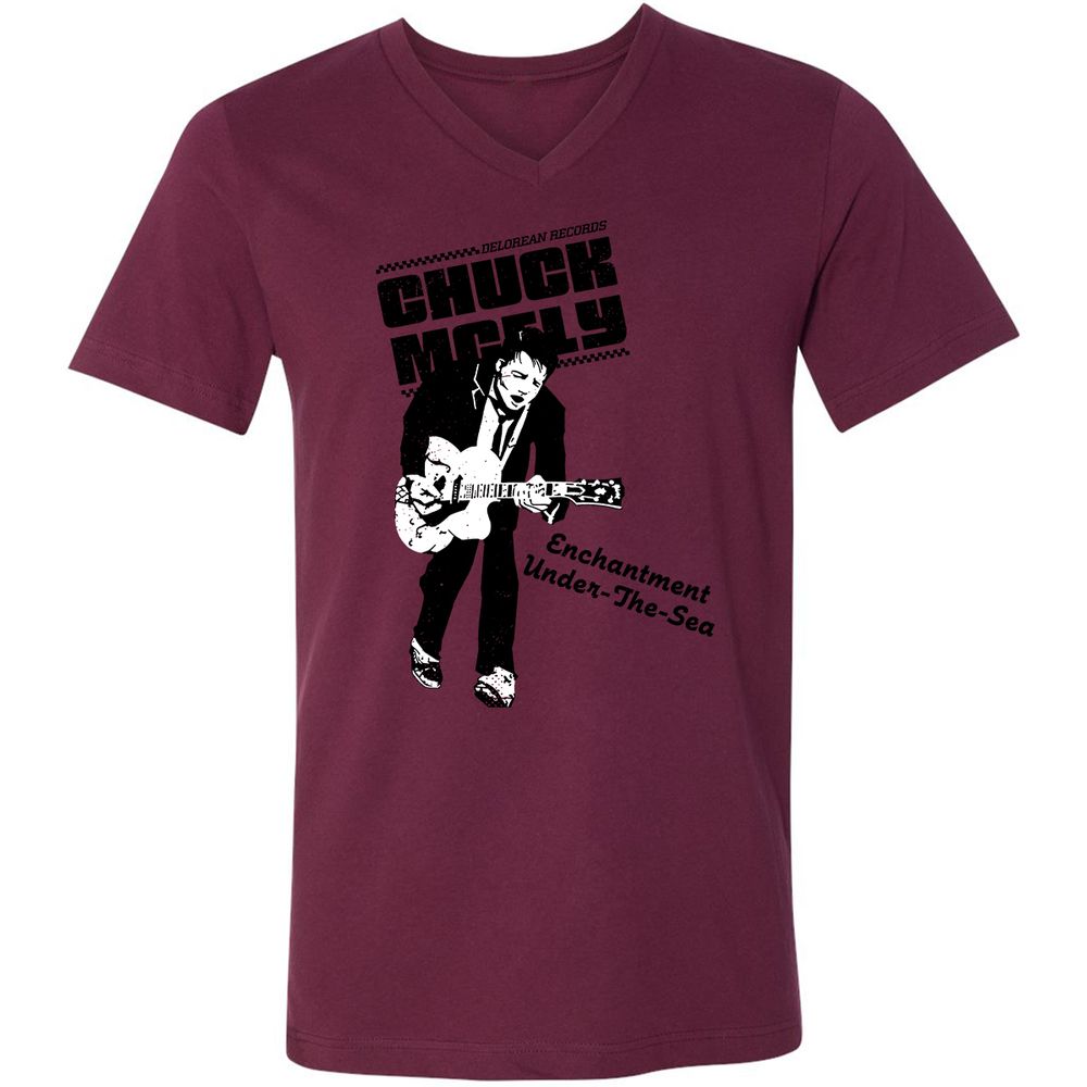 Unisex V-Neck T-Shirt - G94SNAYC - Maroon - 6
