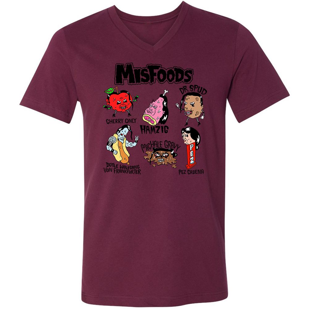 Unisex V-Neck T-Shirt - PX1Y5PCV - Maroon - 6