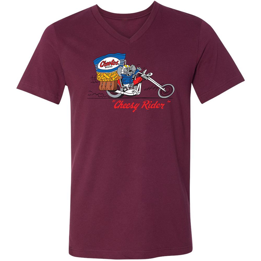 Unisex V-Neck T-Shirt - DQSQHPXT - Maroon - 6