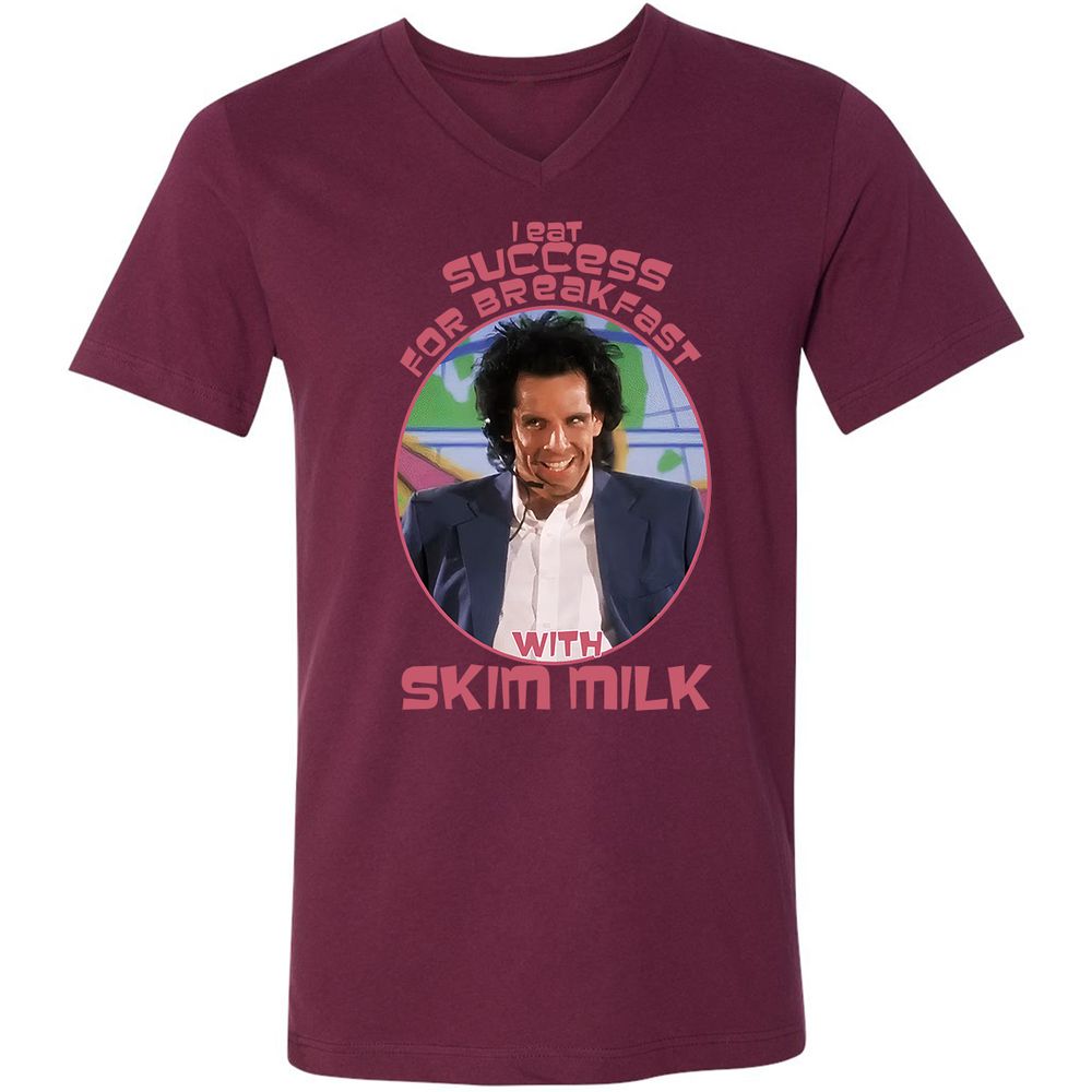 Unisex V-Neck T-Shirt - SY5DG28J - Maroon - 6