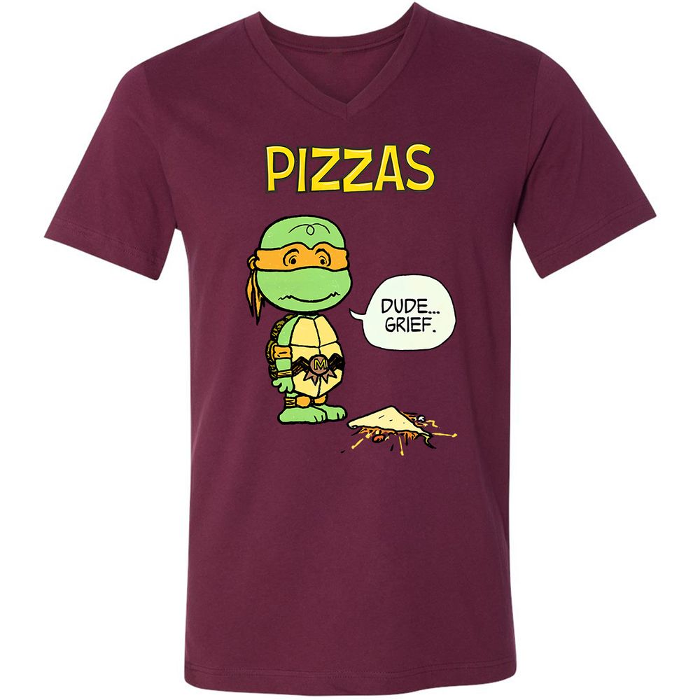 Unisex V-Neck T-Shirt - MZJSLK2X - Maroon - 6