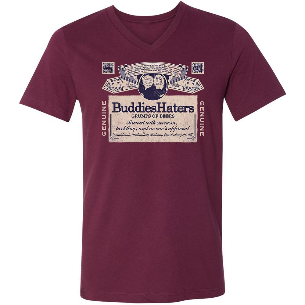 Unisex V-Neck T-Shirt - T6VUDP3H - Maroon - 6
