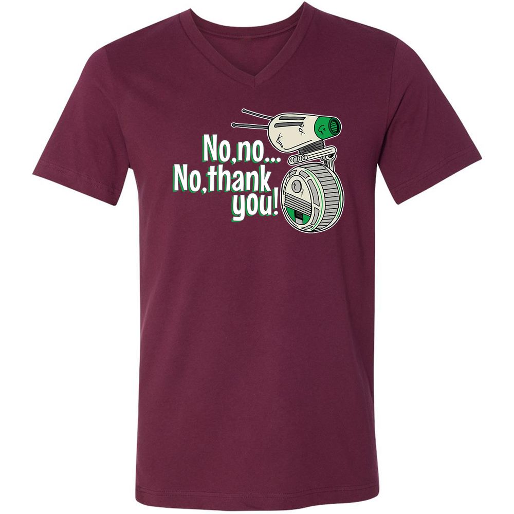 Unisex V-Neck T-Shirt - B8HRMB7P - Maroon - 6