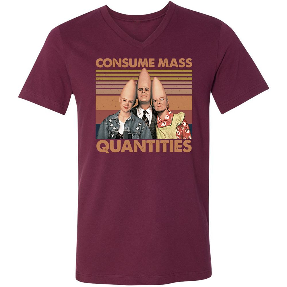 Unisex V-Neck T-Shirt - HU6YN8H4 - Maroon - 6