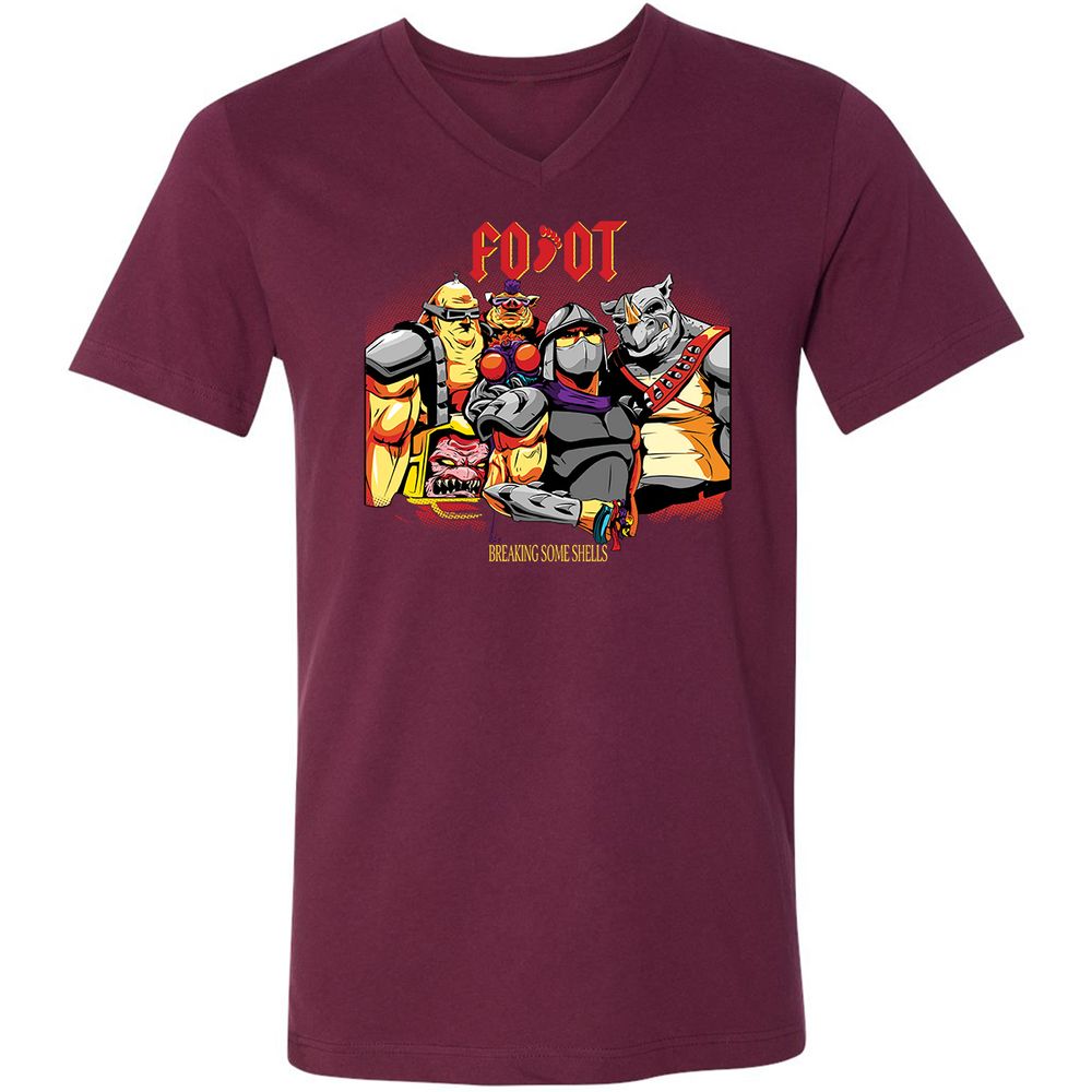 Unisex V-Neck T-Shirt - S697GV2C - Maroon - 6