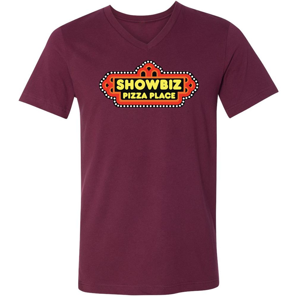 Unisex V-Neck T-Shirt - CNWXB6JX - Maroon - 6