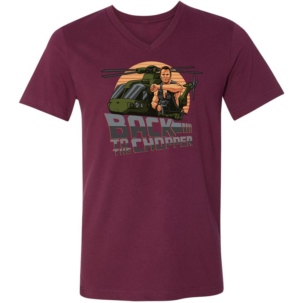 Unisex V-Neck T-Shirt - 2N52J2TX - Maroon - 6
