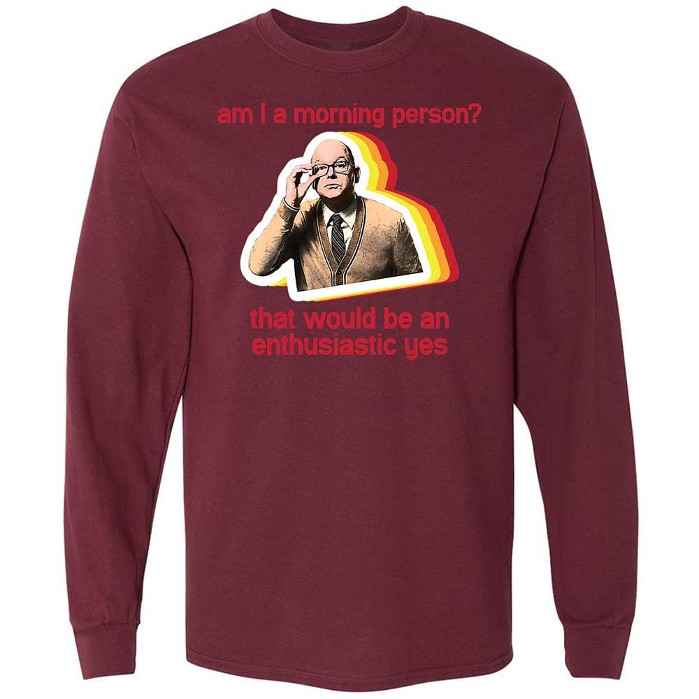 Long Sleeve T-Shirt - 5M8GVJWH - Maroon - 6
