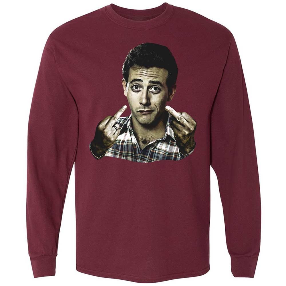 Long Sleeve T-Shirt - ZQ6MR34J - Maroon - 6