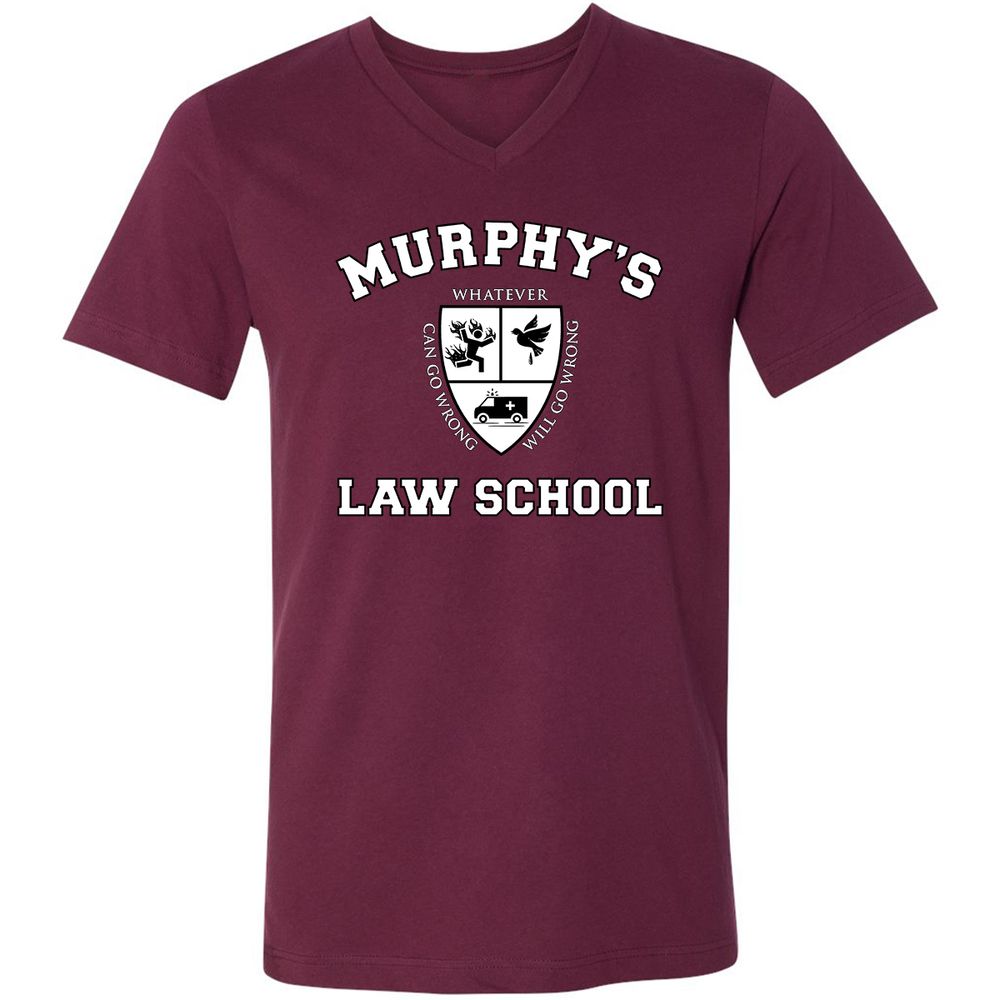 Unisex V-Neck T-Shirt - ATPMM9DS - Maroon - 6