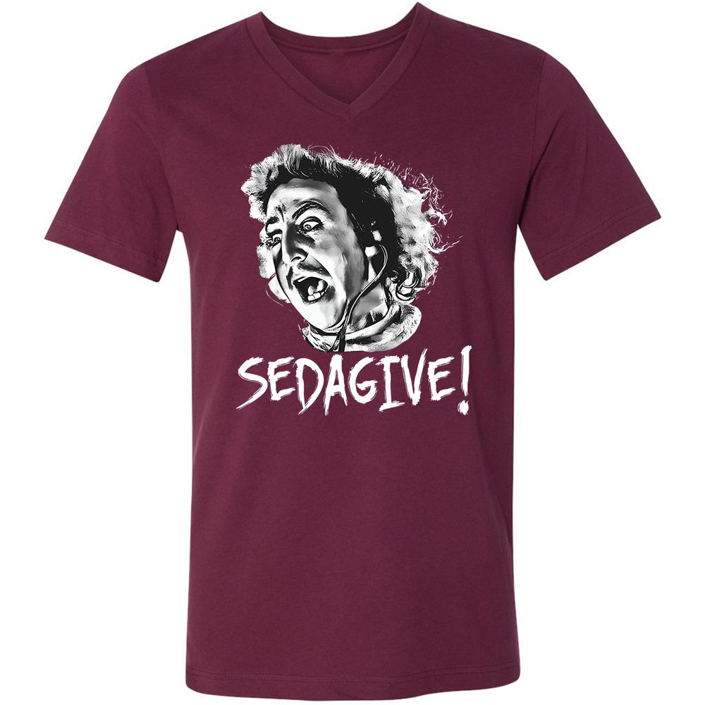 Unisex V-Neck T-Shirt - LF2UNZRP - Maroon - 6